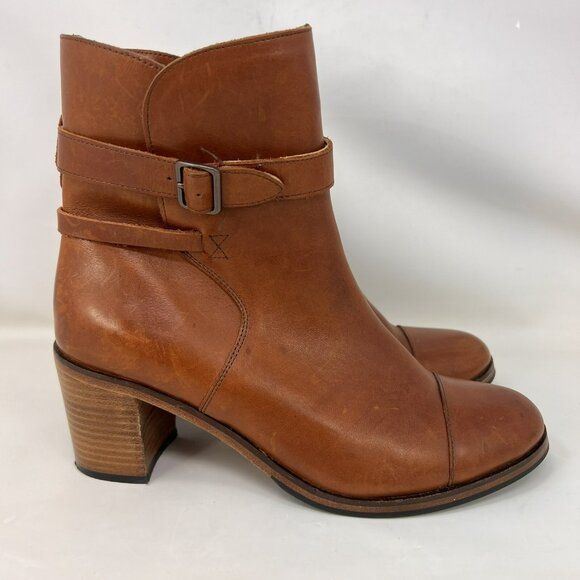 Wolverine 1000 Mile By Samantha Pleet Leather Ankle Boots Brown Women’s Size 8 B - Picture 1 of 10